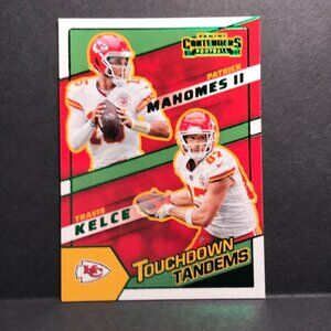 2022 Panini Contenders - Touchdown Tandems Emerald #TDT-KC Patrick Mahomes...